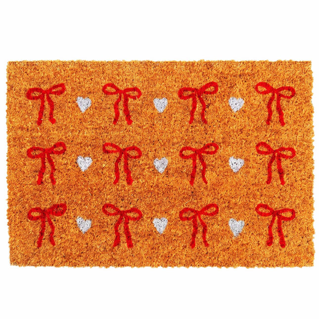 Coir Doormat, 60x40 cm, Decorative Design