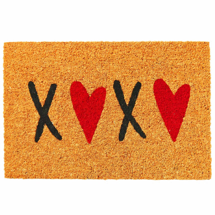 Coir Doormat, 60x40 cm, Decorative Design