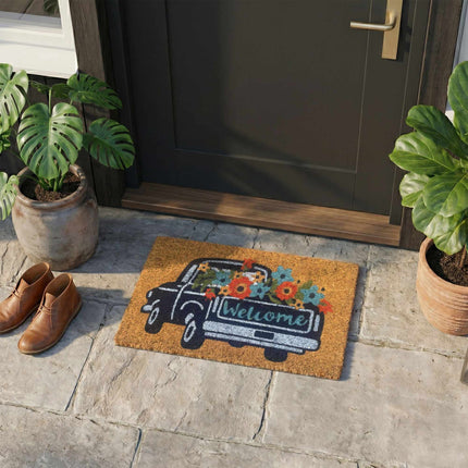 Coir Doormat, Non-Slip, 60x40 cm, Coconut Fibre
