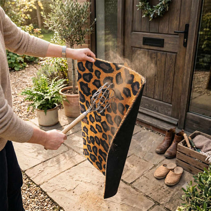 Coir Doormat with Motif, 60x40 cm, Non-Slip Backing