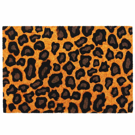 Coir Doormat with Motif, 60x40 cm, Non-Slip Backing
