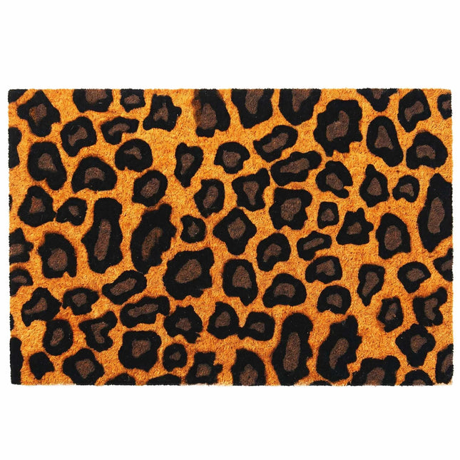 Coir Doormat with Motif, 60x40 cm, Non-Slip Backing