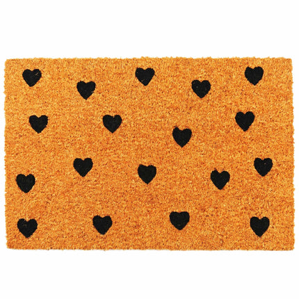 Coir Doormat with Motif, 60x40 cm, Non-Slip Backing