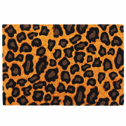 Coir Doormat with Motif, 60x40 cm, Non-Slip Backing