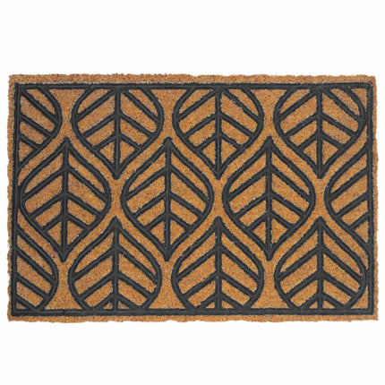Coir & PVC Doormat, 60 x 40 cm, Natural & Black