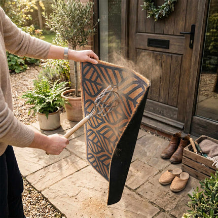 Coir & PVC Doormat, 60 x 40 cm, Natural & Black