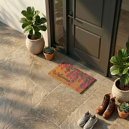 Coir Welcome Doormat, Non-Slip, 60x40 cm