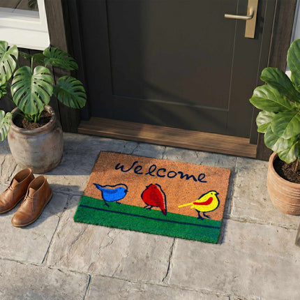 Coir Welcome Doormat, Non-Slip, 60x40 cm