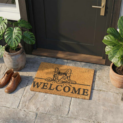 Coir Welcome Doormat, Non-Slip, 60x40 cm