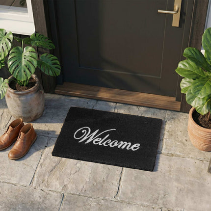 Coir Welcome Doormat, Non-Slip, 60x40 cm