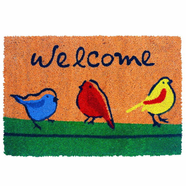 Coir Welcome Doormat, Non-Slip, 60x40 cm