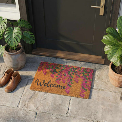 Coir Welcome Doormat, Non-Slip, 60x40 cm