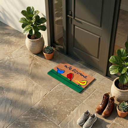 Coir Welcome Doormat, Non-Slip, 60x40 cm