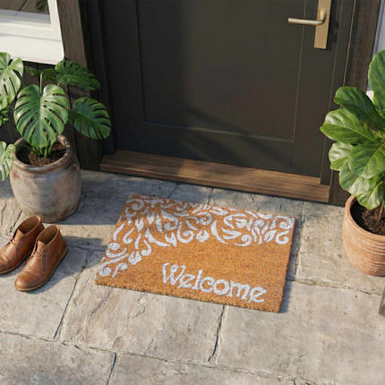 Coir Welcome Doormat, Non-Slip, 60x40 cm