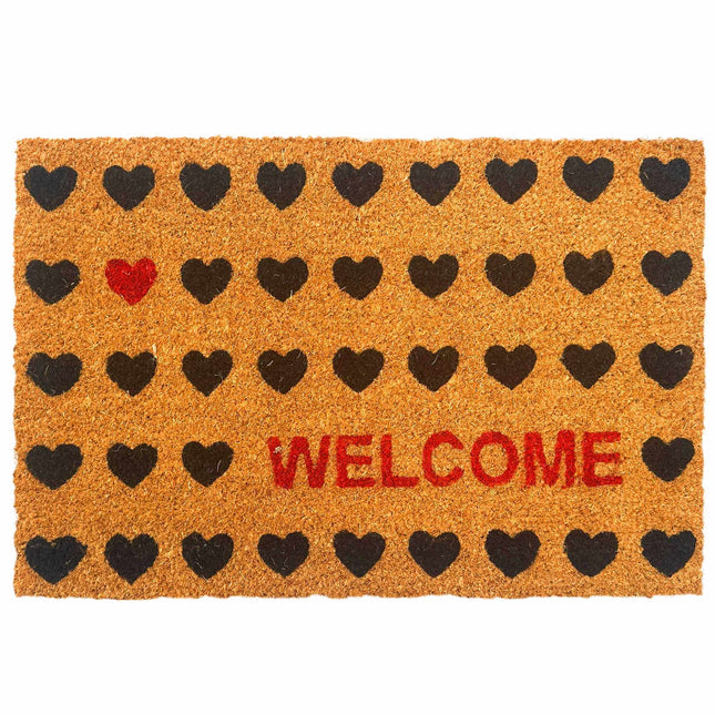 Coir Welcome Doormat, Non-Slip, 60x40 cm, Indoor/Outdoor
