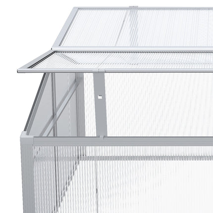 Aluminum cold frame - adjustable roof and UV protection