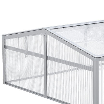 Aluminum cold frame - adjustable roof and UV protection