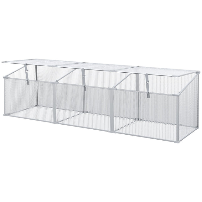 Mini greenhouse with adjustable roof, aluminum - 180x51x51cm