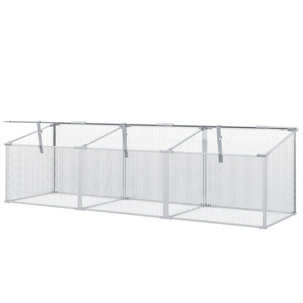 Mini greenhouse with adjustable roof, aluminum - 180x51x51cm