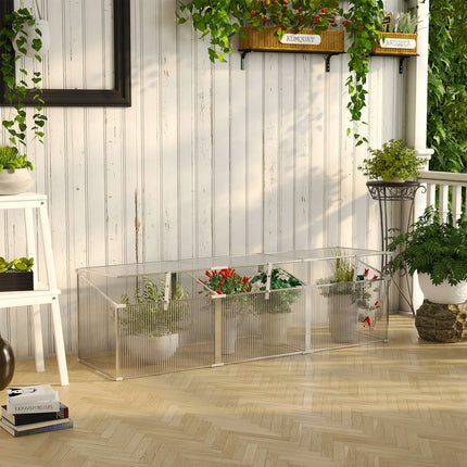 Mini greenhouse with adjustable roof, aluminum - 180x51x51cm