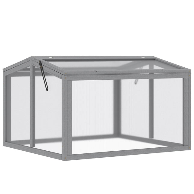 Cold Frame Greenhouse – Wood & Polycarbonate, 90x80x58 cm