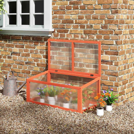Wooden cold frame Greenhouse, weatherproof, 90x46x40 cm