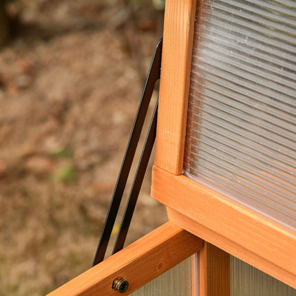 Wood & Polycarbonate cold frame Greenhouse, weather resistant cover