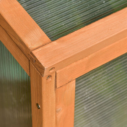 Wood & Polycarbonate cold frame Greenhouse, weather resistant cover