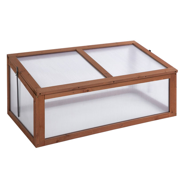 Mini Wooden Cold Frame - UV protected garden greenhouse