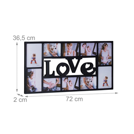 Collage frame LOVE for 10 photos