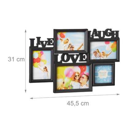 Collage frame Live Love Laugh