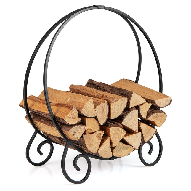 Collapsible Metal Firewood Rack, Indoor/Outdoor, 59 cm
