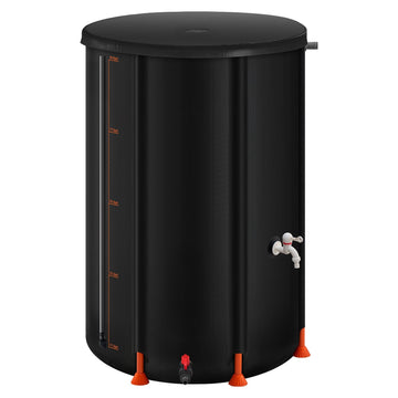 Collapsible Rain Barrel 380L, 1000D PVC, Spigot Kit
