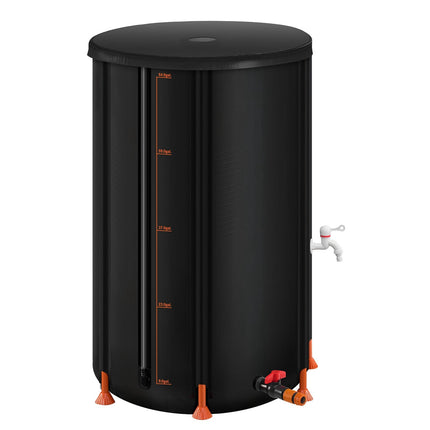 Collapsible Rain Barrel 66 Gallon, 500D PVC, Spigot Kit