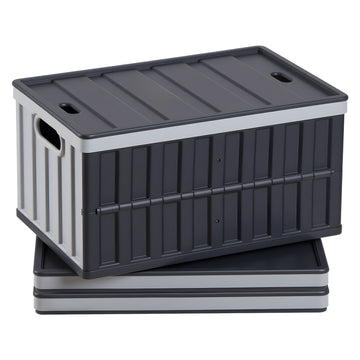 Collapsible Storage Bins With Lids, 65L, 3-Pack
