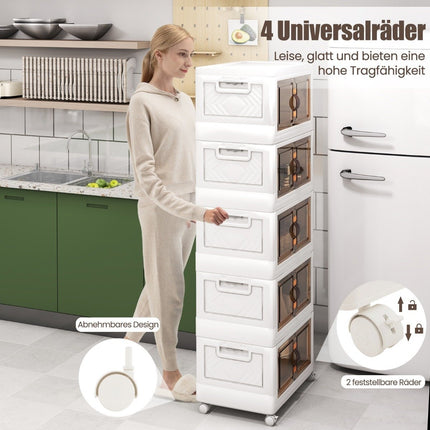 Collapsible Storage Box Set with Lids, 316L, 5-Pack