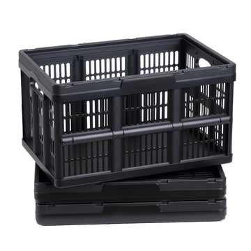 Collapsible Storage Crates 45L, 3-Pack, Stackable