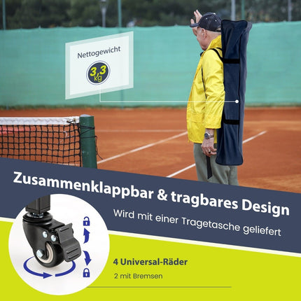 Collapsible Tennis Ball Cart with Wheels, Holds 150 Balls