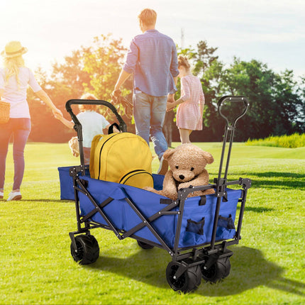 Collapsible Wagon With Canopy, 220 lb, All-Terrain Wheels