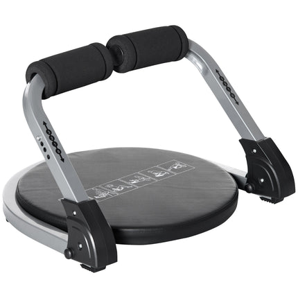 Collapsible abdominal training with cushion, adjustable height, steel