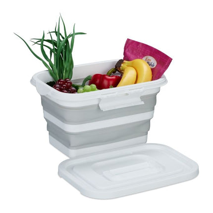 Collapsible basket with lid