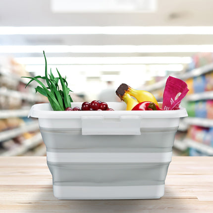 Collapsible basket with lid