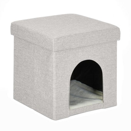 Collapsible cat pit beige