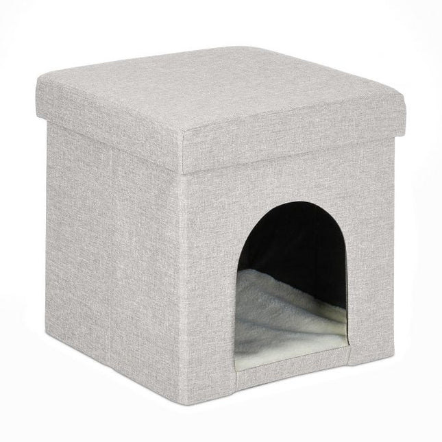 Collapsible cat pit beige