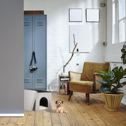 Collapsible cat pit beige