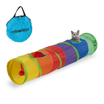 Collapsible cat tunnel in colorful colors