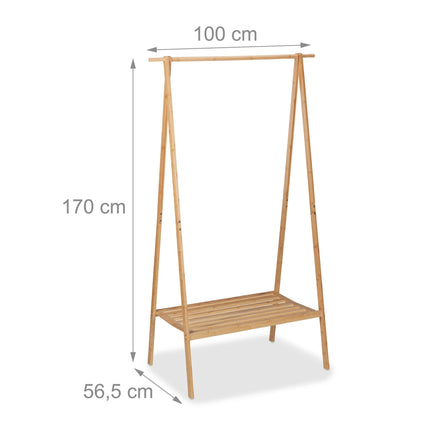 Collapsible clothes rack with shelf