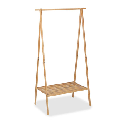 Collapsible clothes rack with shelf