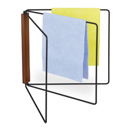 Collapsible holder for dishcloths with 3 bars