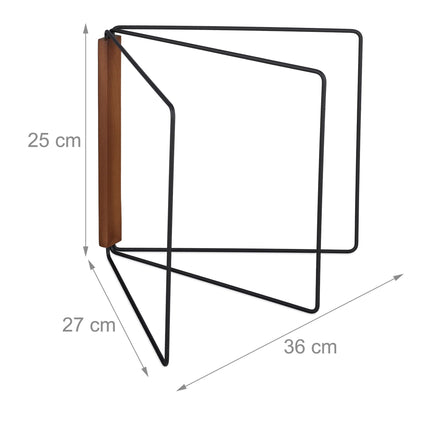 Collapsible holder for dishcloths with 3 bars